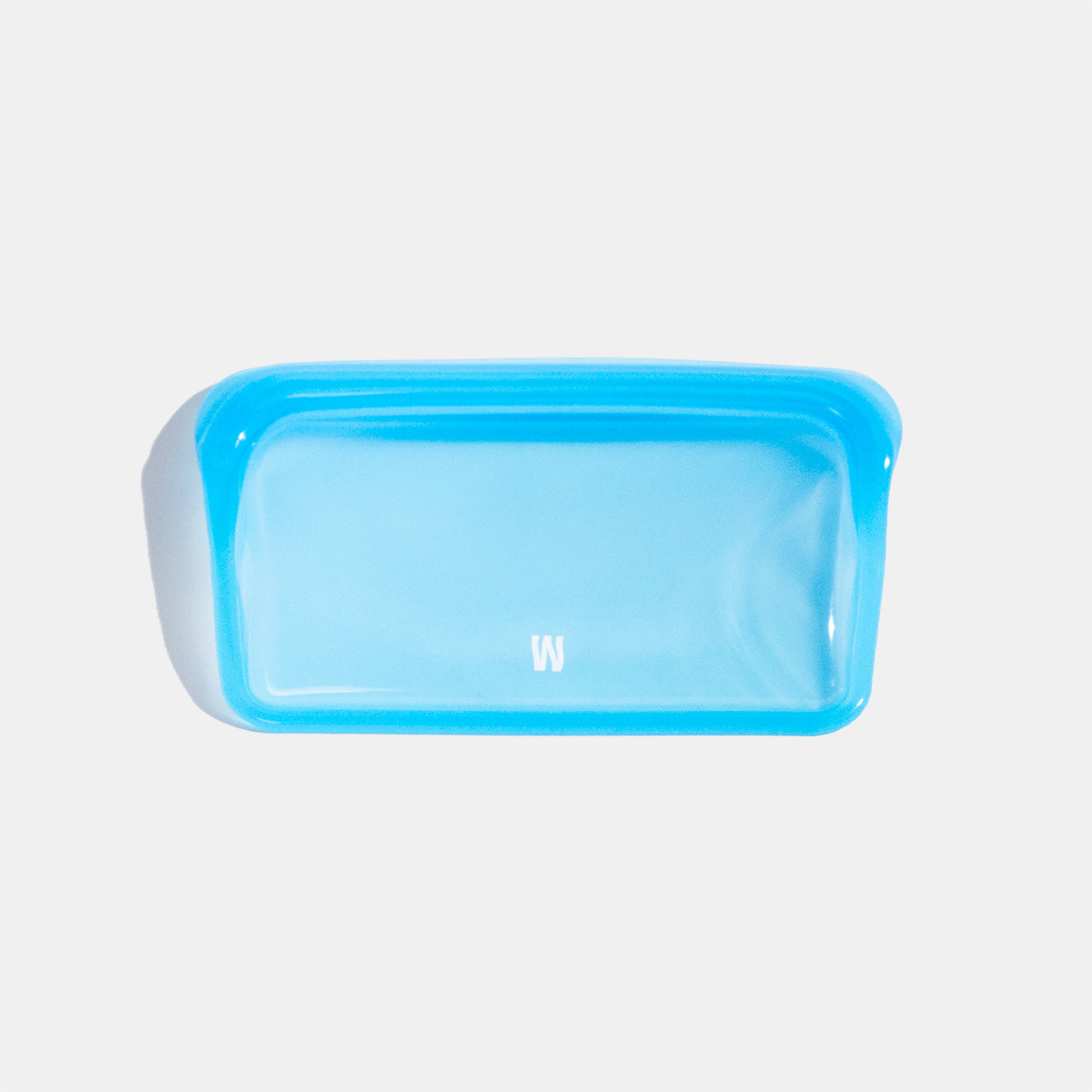 Aqua blue pouch with white background 