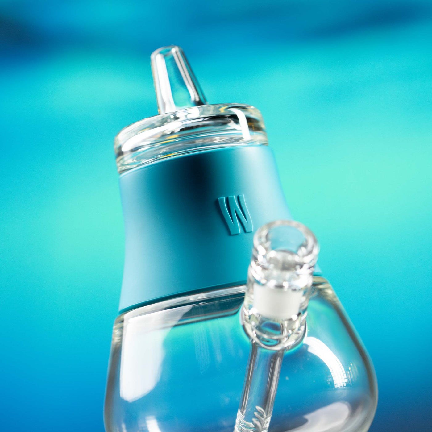 aqua blue bubbler styled