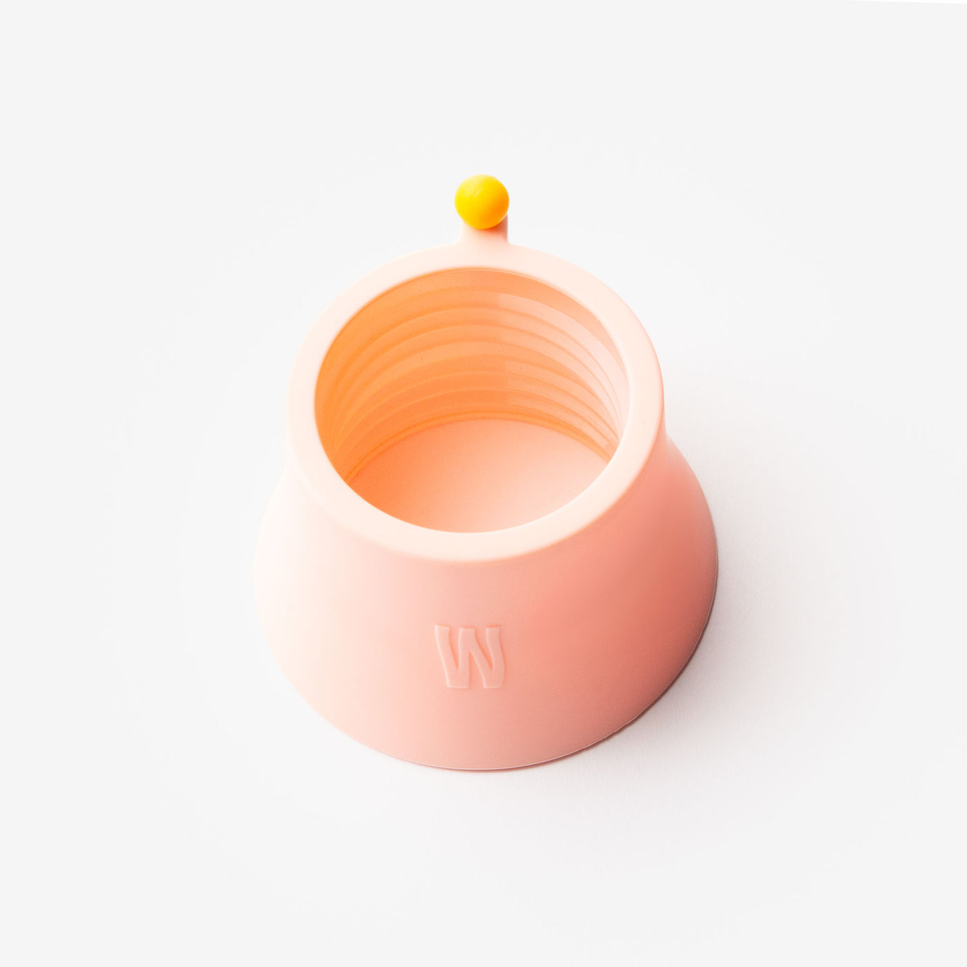 Bubblegum silicone bong connector in a white background