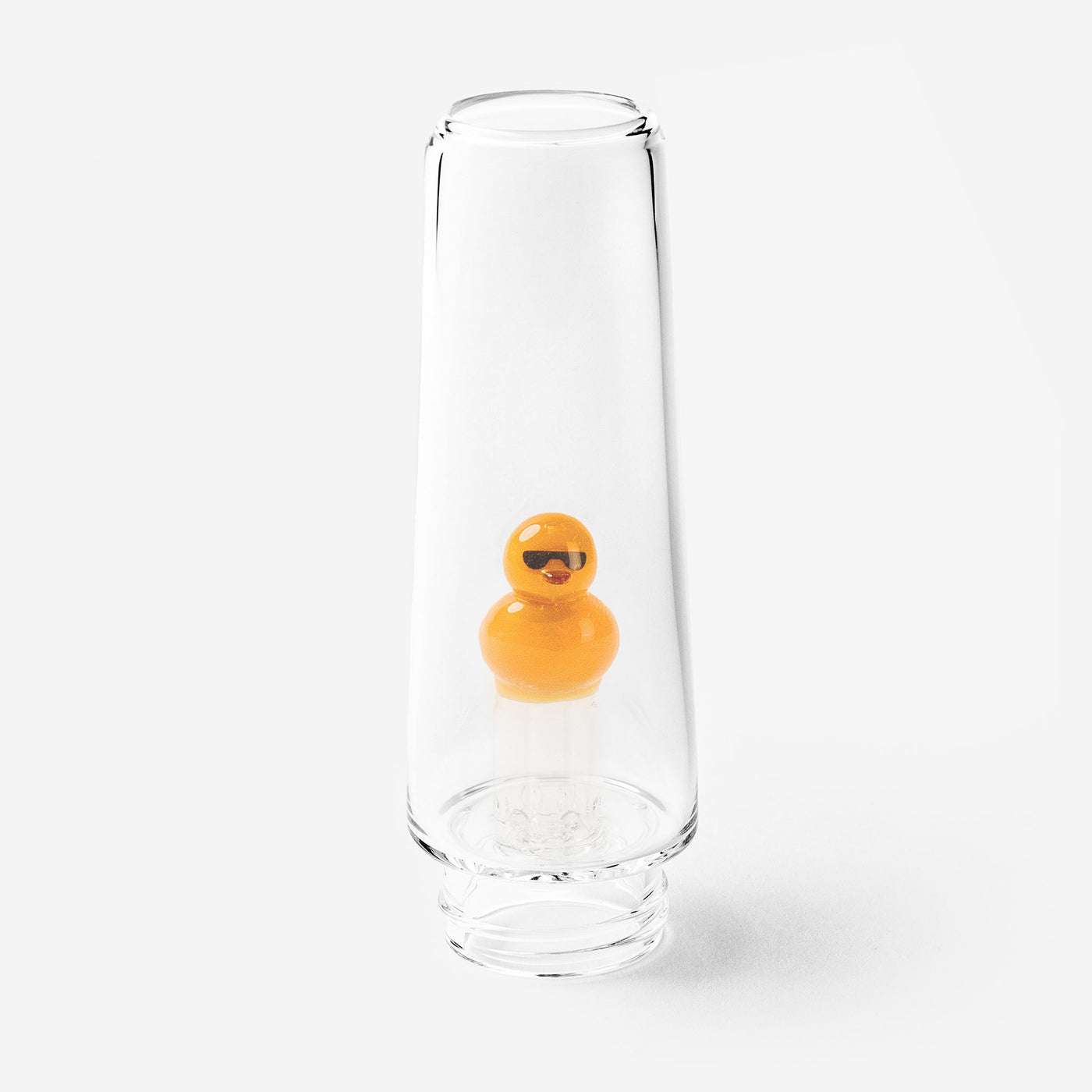 duck percolator tube against white background 