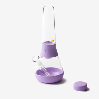 lavender-purple-silicone-glass-bong-white-background