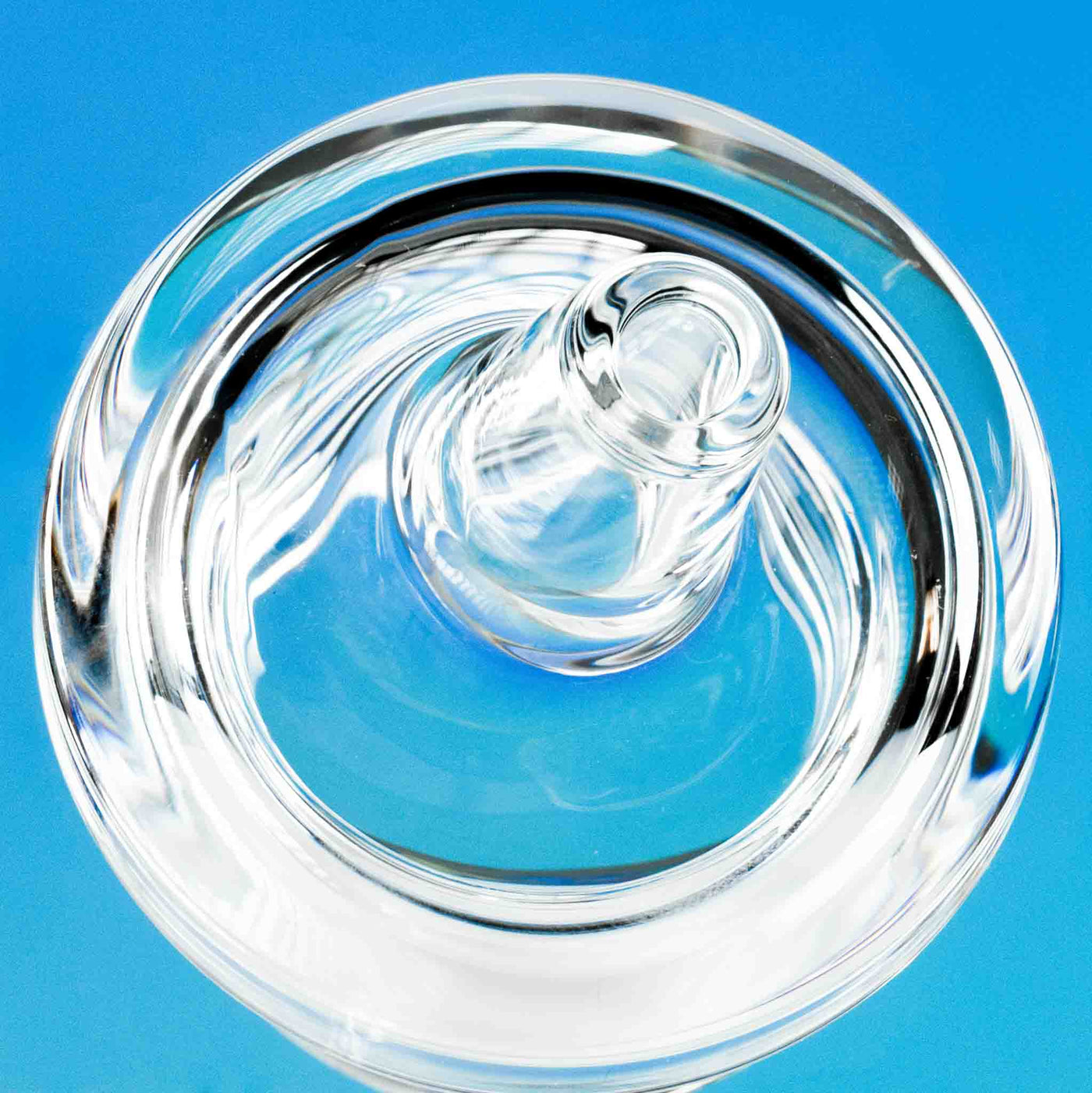 mini bong tube clear glass close up 