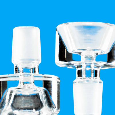 10mm mini bong bowl close up clear glass 