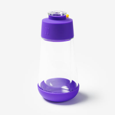 grape purple gravity bong against white background 