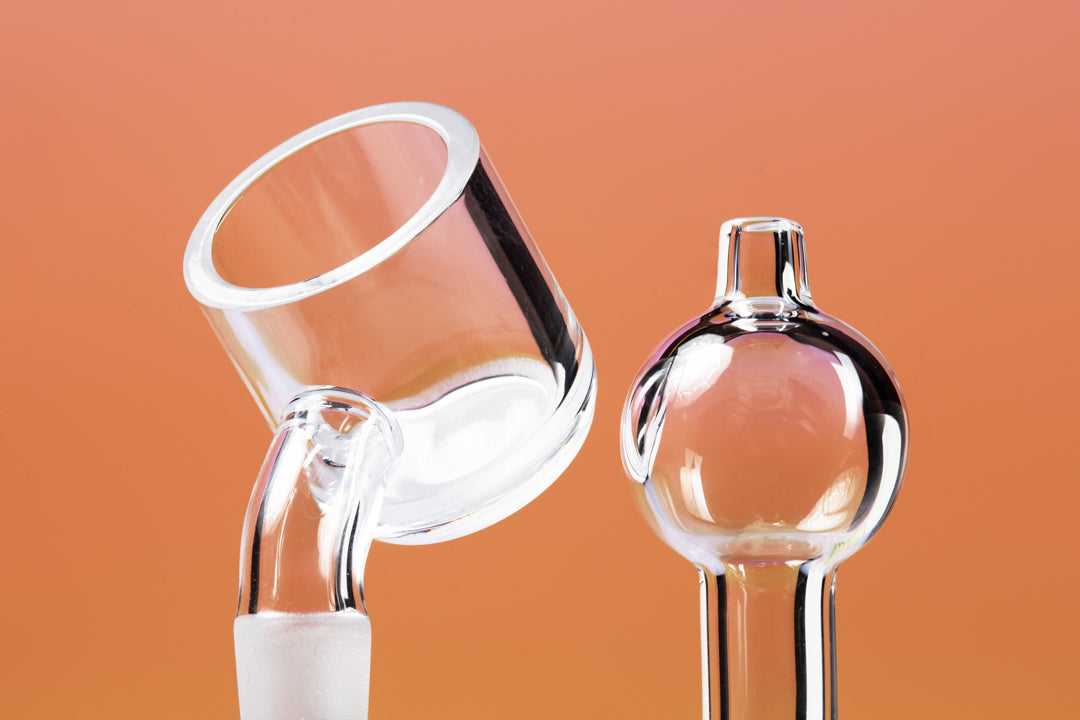 close up of quartz banger dab rig 