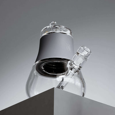 The Mini bong render in gray, gray background 