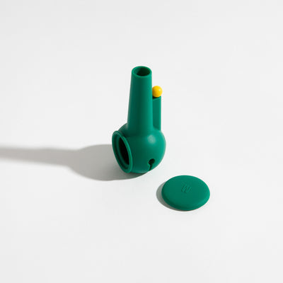 Ultra-soft, dust-resistant forest green silicone covers for glass pipe protection.