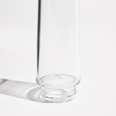 Closeup of the ice catcher tube for Weeday modular glass bong