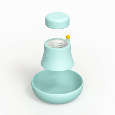 Rendered product photo of sky blue silicone covers with a yellow poker.