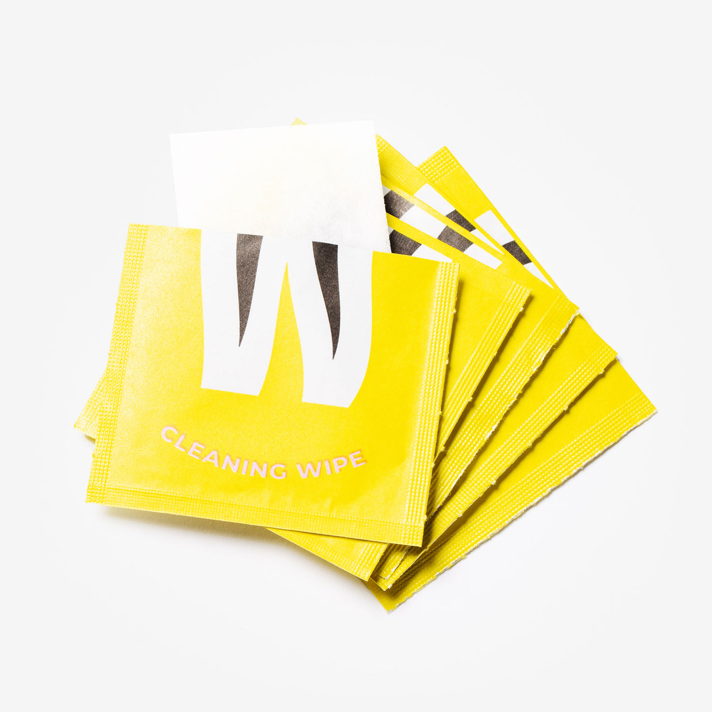 cleaning wipe 5 count against white background