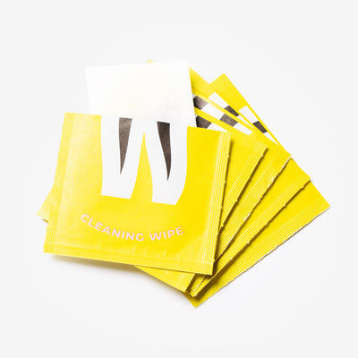 cleaning wipe 5 count against white background